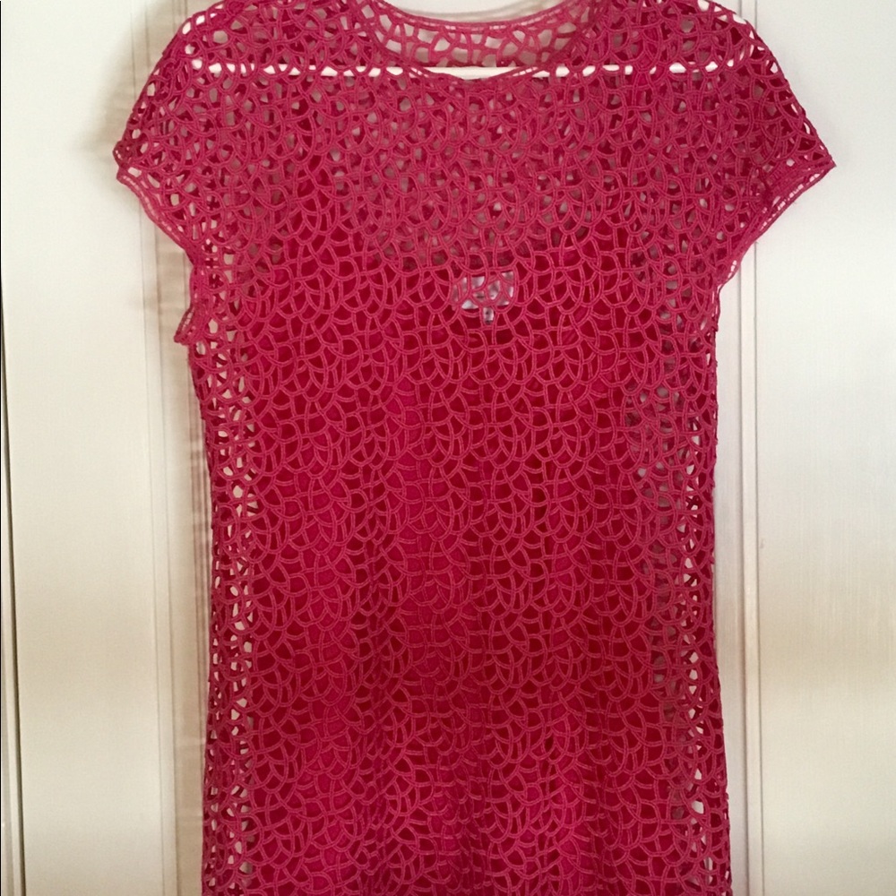 Adam Lippes fuschia dress